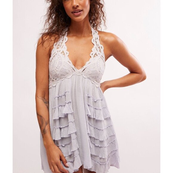 Free People Other - Fr.ee People Adella Halter Half Slip Chemise Nightie PJ New!